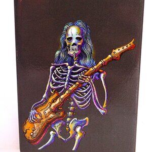 EMEK Pop Art Print Refrigerator Magnet Skeleton Guitar